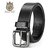 Akruti New 100% genuine leather belts for men luxury first layer 38mm wide cowhide men belt vintage metal buckle (Black)