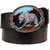 Akruti Fashion New leather belt metal buckle Polar bear belts punk rock exaggerated russian style trend decorative belt for men gift