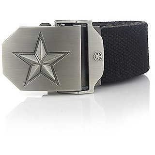 Akruti SupSindy Canvas belt luxury belt men famous brand belt Military jeans belts Three-dimensional five-pointed star Army green 120cm
