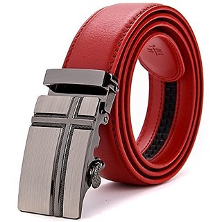 Akruti Men Red Belts Genuine Leather Luxury Strap Male Belt for Man Homme Buckle Fancy Vintage Jeans Cintos Masculinos Ceinture