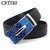 Akruti CETIRI Men Belt Leather Fashion Automatic Buckle Ratchet Belts Blue Genuine Leather Strap Designer Belt Luxury Kemer 140 cm