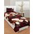 craftwell off white flowers (dark brown base) single bedsheet with 1 pillow cover