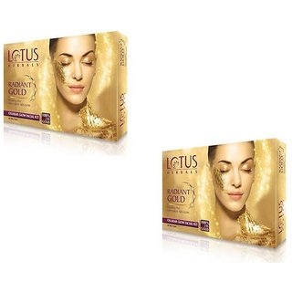Lotus herbals radiant gold glow facial kit pack of 2