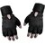 JMO27Deals HEAVY LEATHER PADDING  Gym  Fitness Gloves (Free Size, Black)