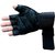 JMO27Deals HEAVY LEATHER PADDING  Gym  Fitness Gloves (Free Size, Black)