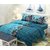 Choco A 50-50 Purple Butterfly Double Bedsheet Pack of 2 + 4 Pillow Cover