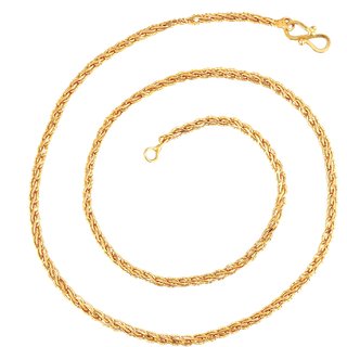 Gold Plated Gold Color Designer Daily wear Chain for Men by GoldNera