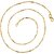 GoldNera Cylinderical Shaped Thin 22 Inches Gold Plated Chain For Women-Girls