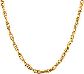 GoldNera Mens 22Kt Gold Plated Heavy 30 Inches Fisher Chain Looks Real
