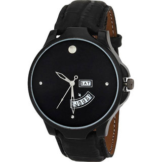 New Professional Black Date Dile Leather Belt Still Dile stylist Looking Analog Watch For Men
