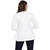 Texco Shimmery Off White Button Placket Lace Detailing Winter Peplum Shrug