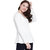 Texco Shimmery Off White Button Placket Lace Detailing Winter Peplum Shrug