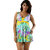 Alluring And Significant Multi Blue Scoop  Neck Cut-Sleeve Beachwear Cover-Up