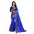 janvi sales blue color lace border work saree with blouse piece (jv-3006- blue)