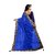 janvi sales blue color lace border work saree with blouse piece (jv-3006- blue)