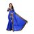 janvi sales blue color lace border work saree with blouse piece (jv-3006- blue)