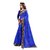 janvi sales blue color lace border work saree with blouse piece (jv-3006- blue)