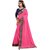 janvi sales pink color lace border work saree with blouse piece (jv-3006- pink)