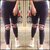 Code Yellow Women's Colorful Knee Cut Black Stretchable Legging