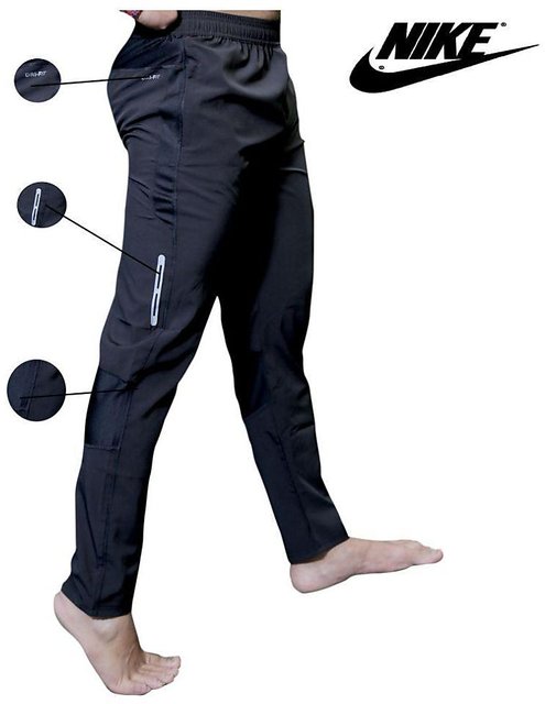 Nike Track Pants Men L Black Gray Side Stripe 31034 DRIFIT Training  Polyester   eBay