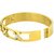 The Jewelbox Cross 18K Gold 316L Surgical Stainless Steel Openable Bangle Cuff Kada Bracelet for Men
