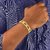 The Jewelbox Cross 18K Gold 316L Surgical Stainless Steel Openable Bangle Cuff Kada Bracelet for Men