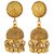 GoldNera Gold Plated Gold Gold Foil Jhumkis for Women