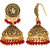 Antique Look Classic Red Beaded Jhumki By Goldnera