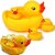 Nawani Combo Pack Duck Family Baby Bathing Toys 8 Set Yellow Rubber Squeaky Lovely Ducklings