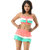 Good-looking And Amazing Multi Colored Significant Ruffled Tie Skirted Bikini Set