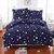 Choco Creation Blue Polycotton 3D Printed Double Bedsheet With 2 Pillow Covers (225 Inch* 225 inch)