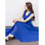 KF-0007 Westchic ZOE ROYAL BLUE V-NECK Long Dress