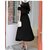 KF-0023 Westchic AVA BLACK COLD SHOULDER Long Dress