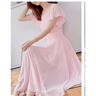 KF-0025 Westchic AZIZA PINK Long Dress