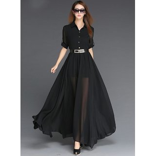long dress with collar