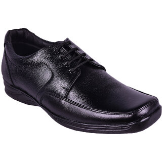 Somugi Genuine Leather Black Formal Lace up Shoes