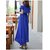 KF-0026 Westchic AVA ROYAL BLUE COLD SHOULDER Long Dress
