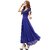 Raabta Fashion Royal Blue Long Dress with Cape Sleeve 11010