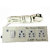 X-EON Extension Board ,Solid Metal Body , Power Strip , 6 AMP, 3 Socket Surge Protector (White)