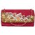 TARUSA Pink Suede Abstract Pattern Clutch For Women's