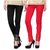 Pixie Designer Bottom Lace Leggings (Black, Red) - Free Size