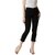 Miss Chase Women's Black Skinny Mid Rise Clean Look Cropped Stretchable Denim Jeans