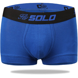 Solo Mens Modern Grip Short Trunk Cotton Stretch Ultra Soft Classic Boxer Brief Royal Blue Color