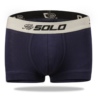 Solo Mens Modern Grip Short Trunk Cotton Stretch Ultra Soft Classic Boxer Brief Navy Color