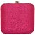TARUSA Fuschia Pink  Silk Blend Floral Pattern Box Clutch For Women's