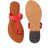 Femmecrafts Red Faux Leather Slippers For Women