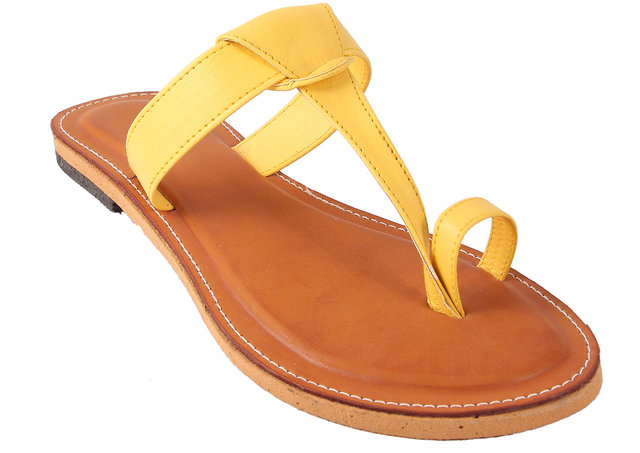 womens yellow slippers