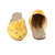 Femmecrafts Yellow Satin Cloth With Mirror Work Slippers For Women