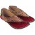 Femmecrafts Maroon Rajasthani Style Embroidered Sandals For Women