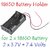 E111B Battery Holder Storage Case Slot for 2 x 18650 7.4v with both wire leads